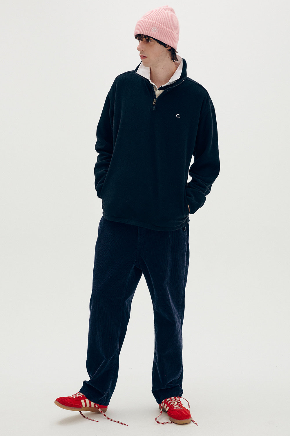 Basic Fleece Half-Zip - Black