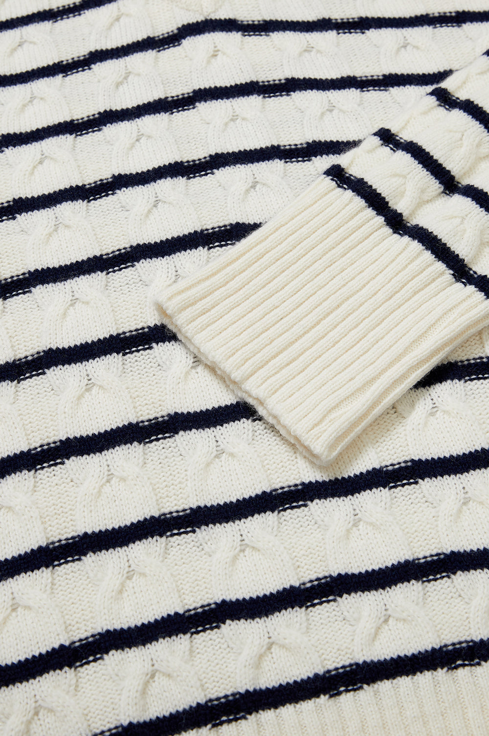 French Striped Knit - Ivory