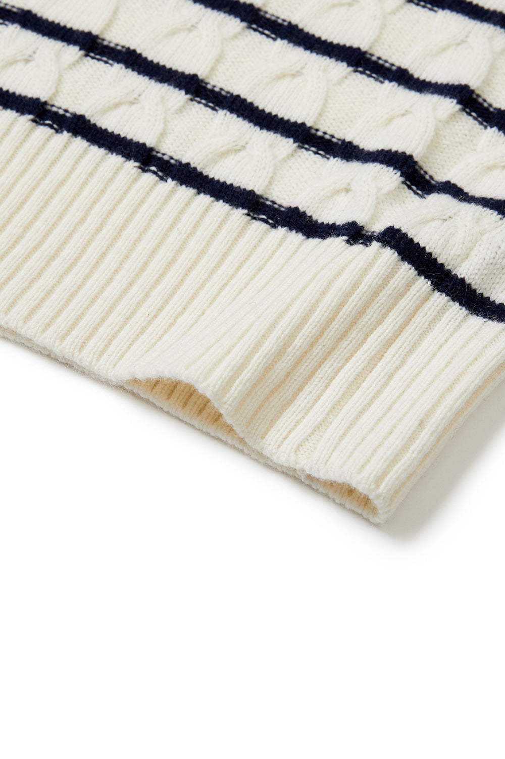 French Striped Knit - Ivory