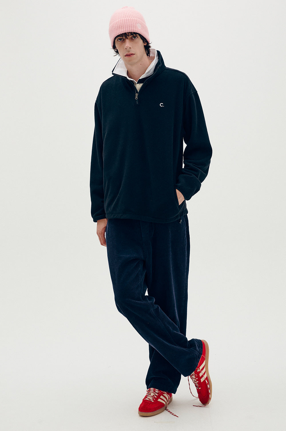 Basic Fleece Half-Zip - Black