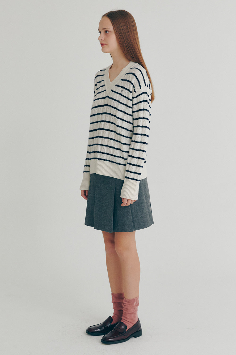 French Striped Knit - Ivory