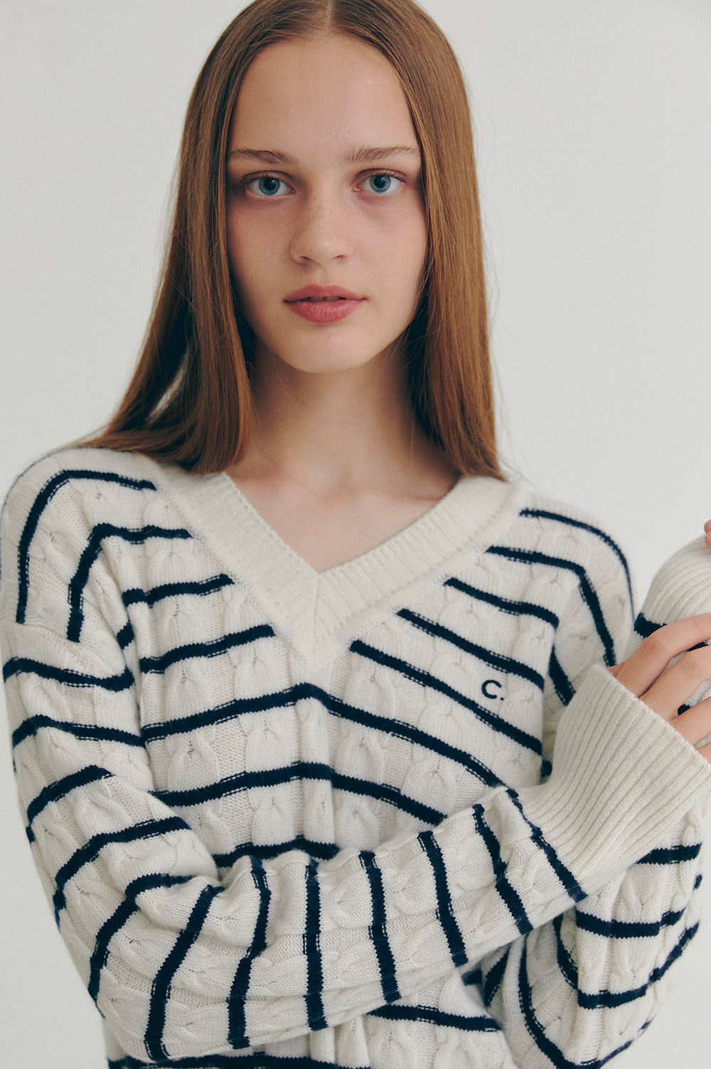 French Striped Knit - Ivory