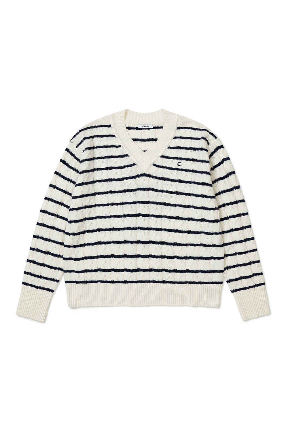 French Striped Knit - Ivory