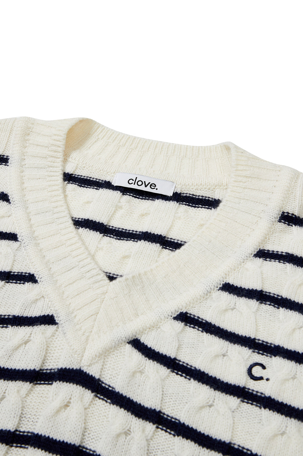 French Striped Knit - Ivory