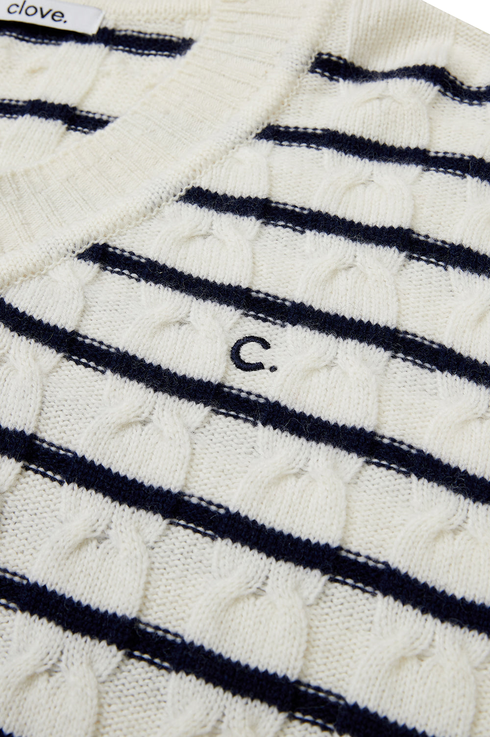 French Striped Knit - Ivory