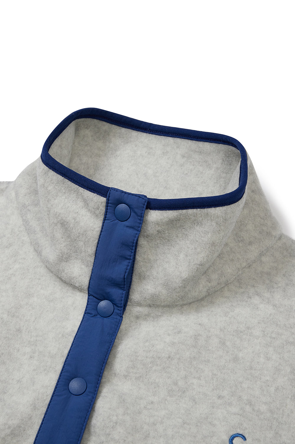 Colored Fleece Half-Zip - Light Gray