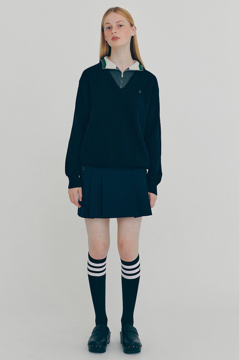 Half-Zip Knit - Navy