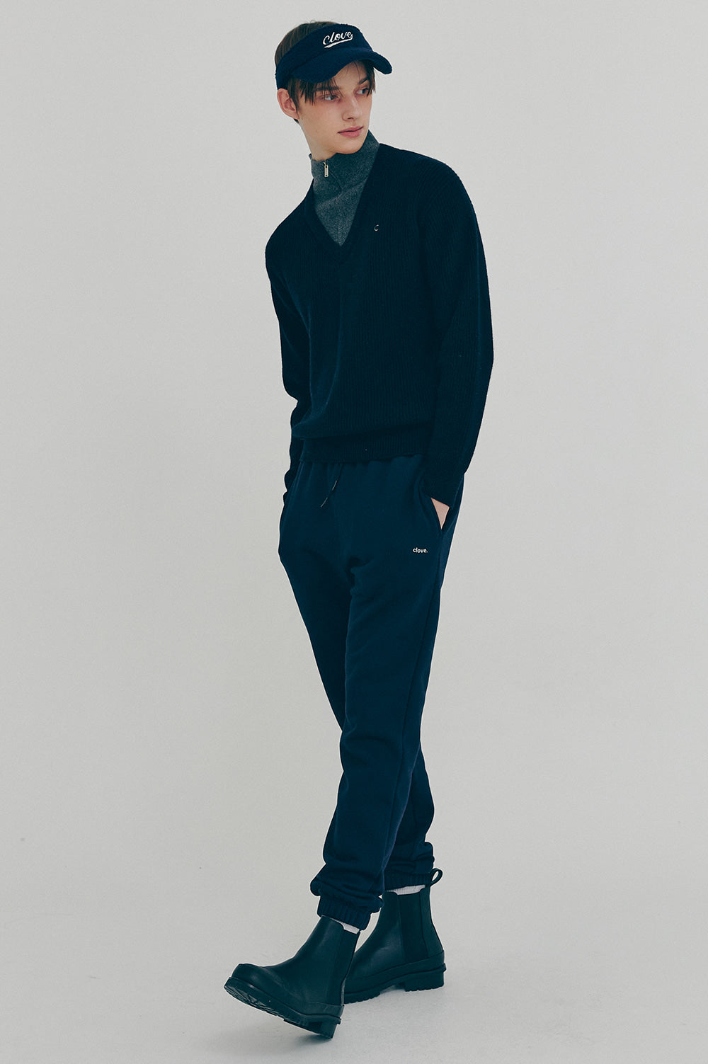 Half-Zip Knit - Navy