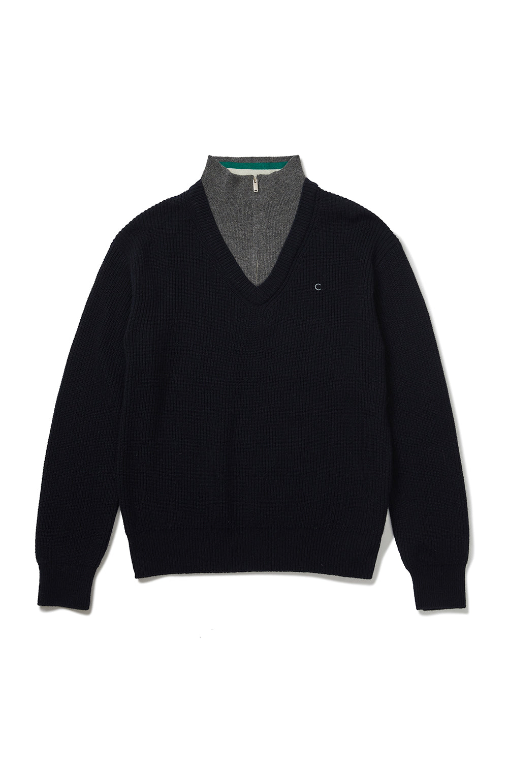 Half-Zip Knit - Navy