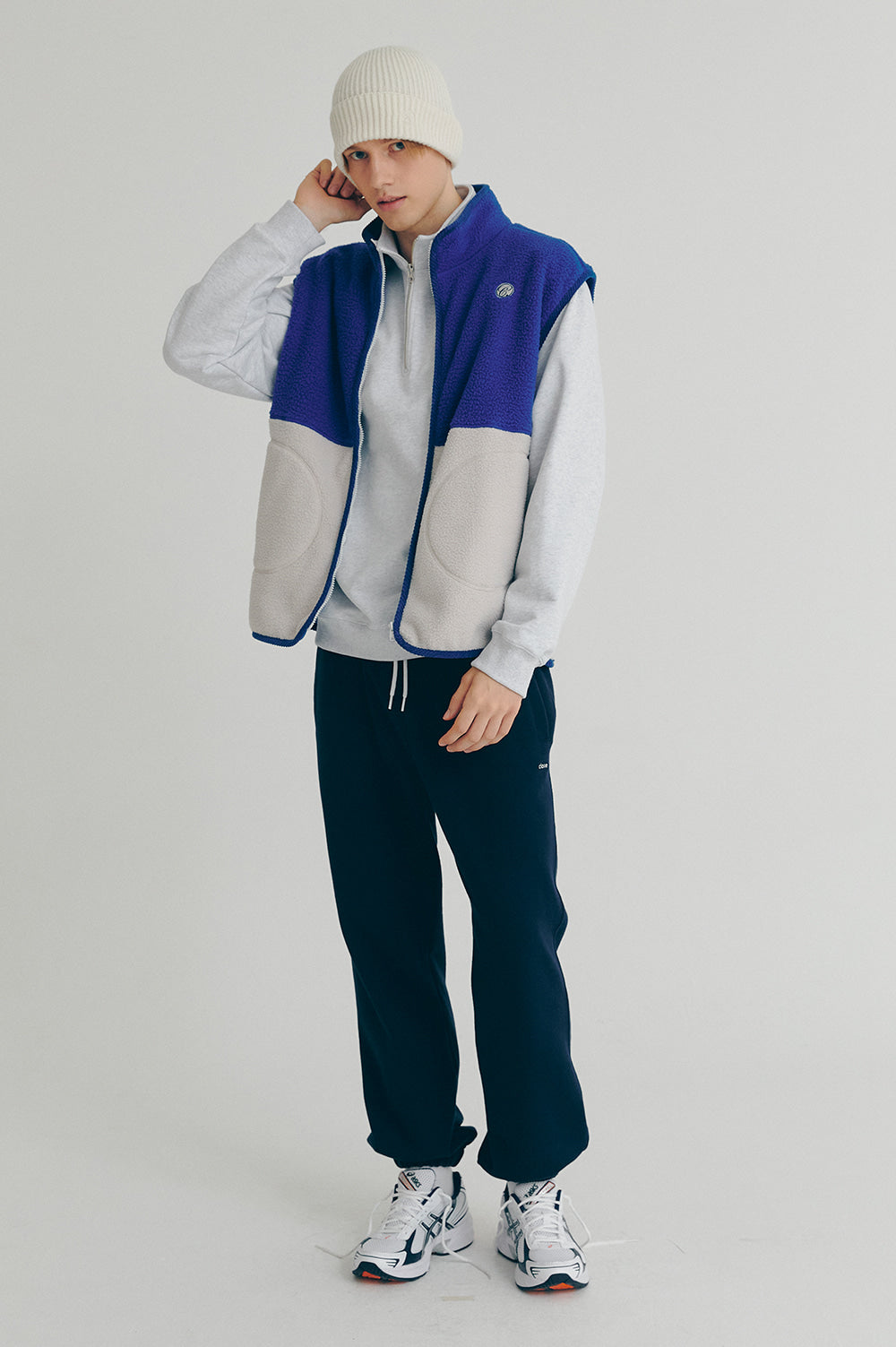 Boa Fleece Vest - Blue