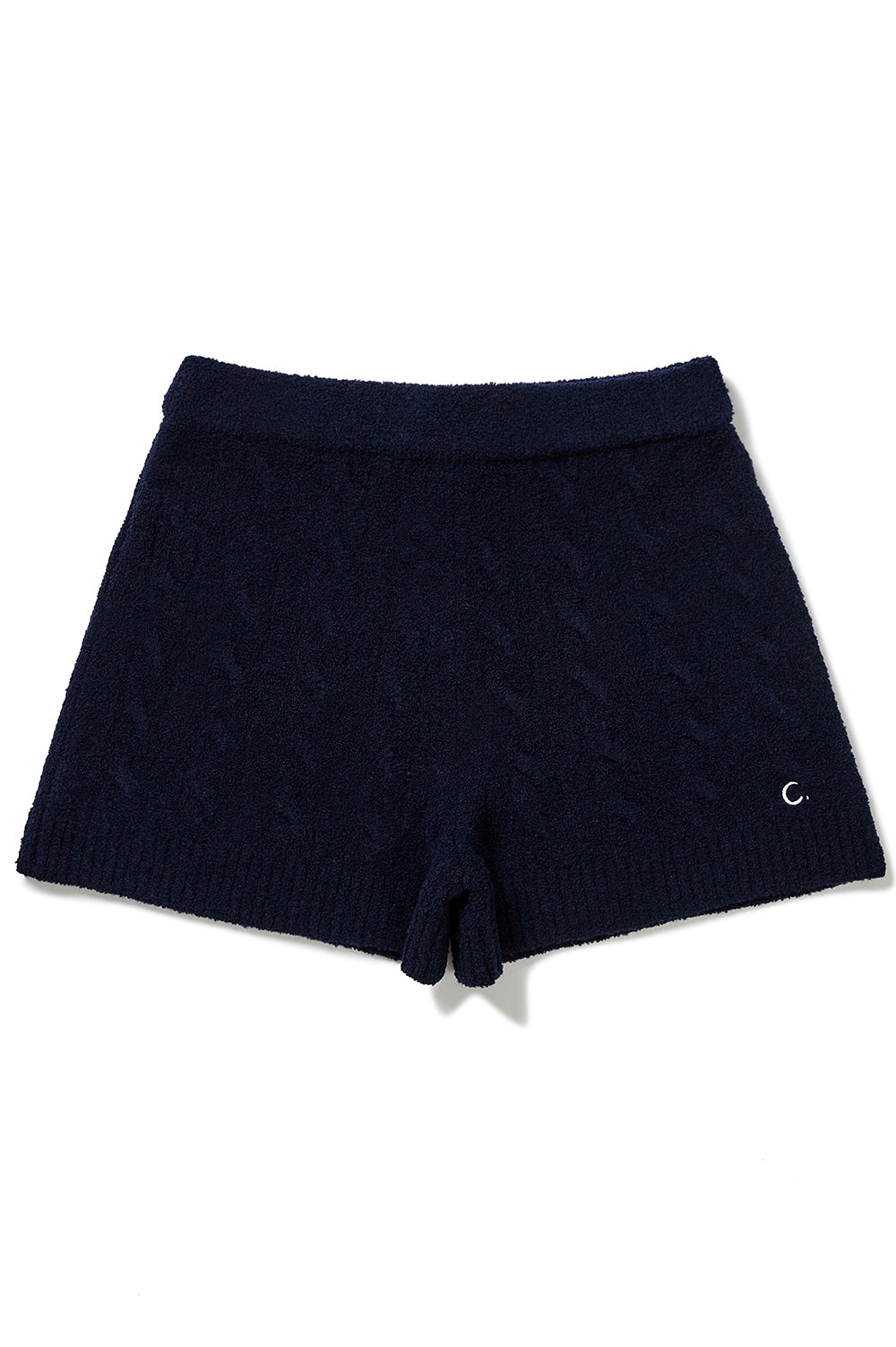 Cable Knit Shorts - Navy