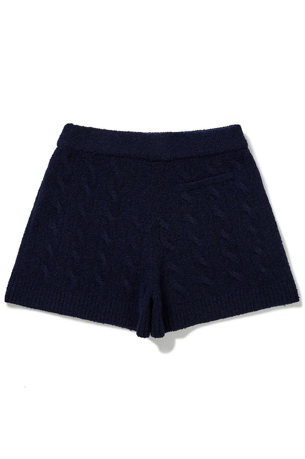 Cable Knit Shorts - Navy