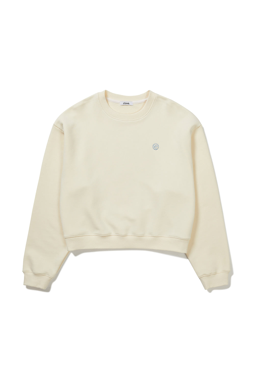 Logo Crop Sweatshirt - Cream