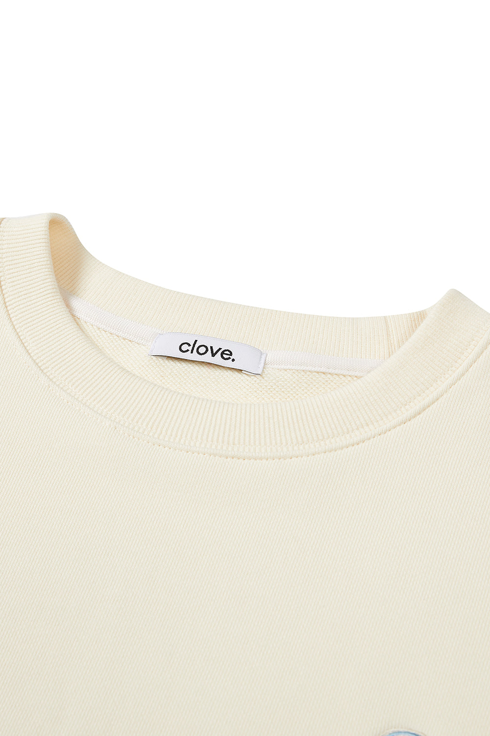 Logo Crop Sweatshirt - Cream