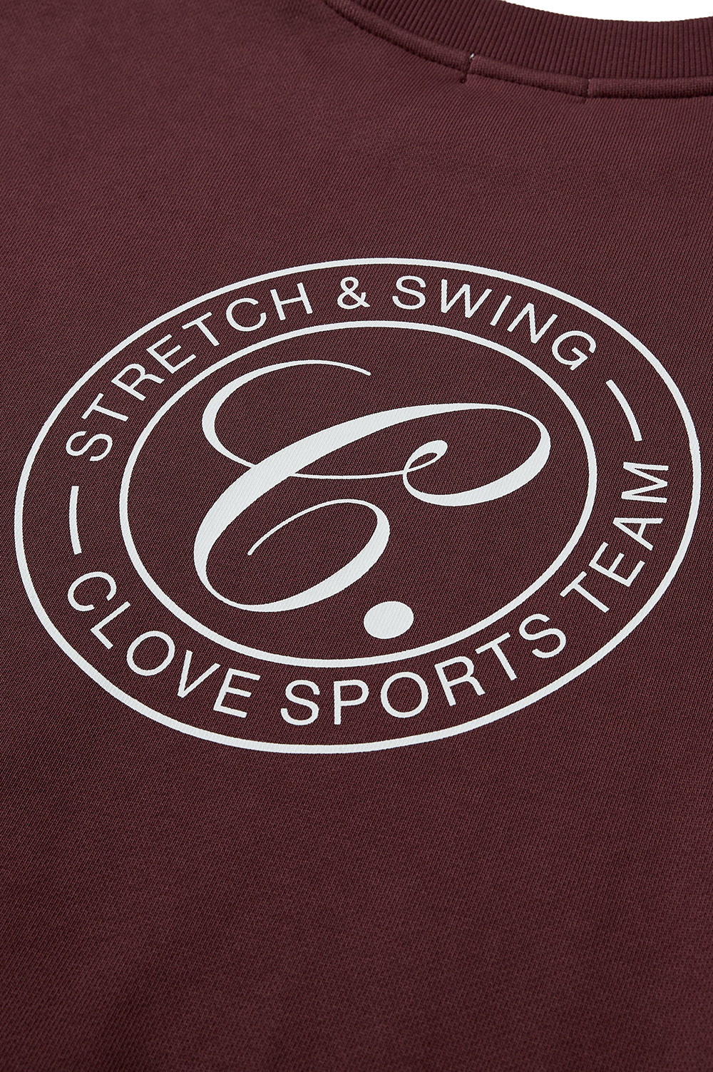 Logo Crop Sweatshirt - Burgundy