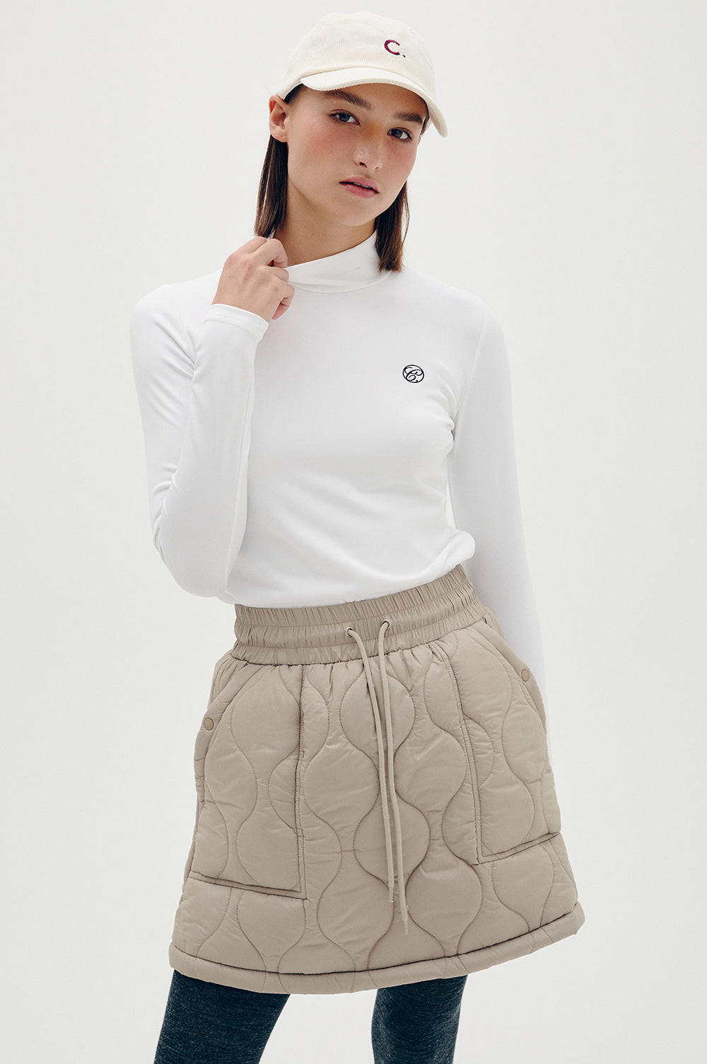 Quilting Skirt - Beige