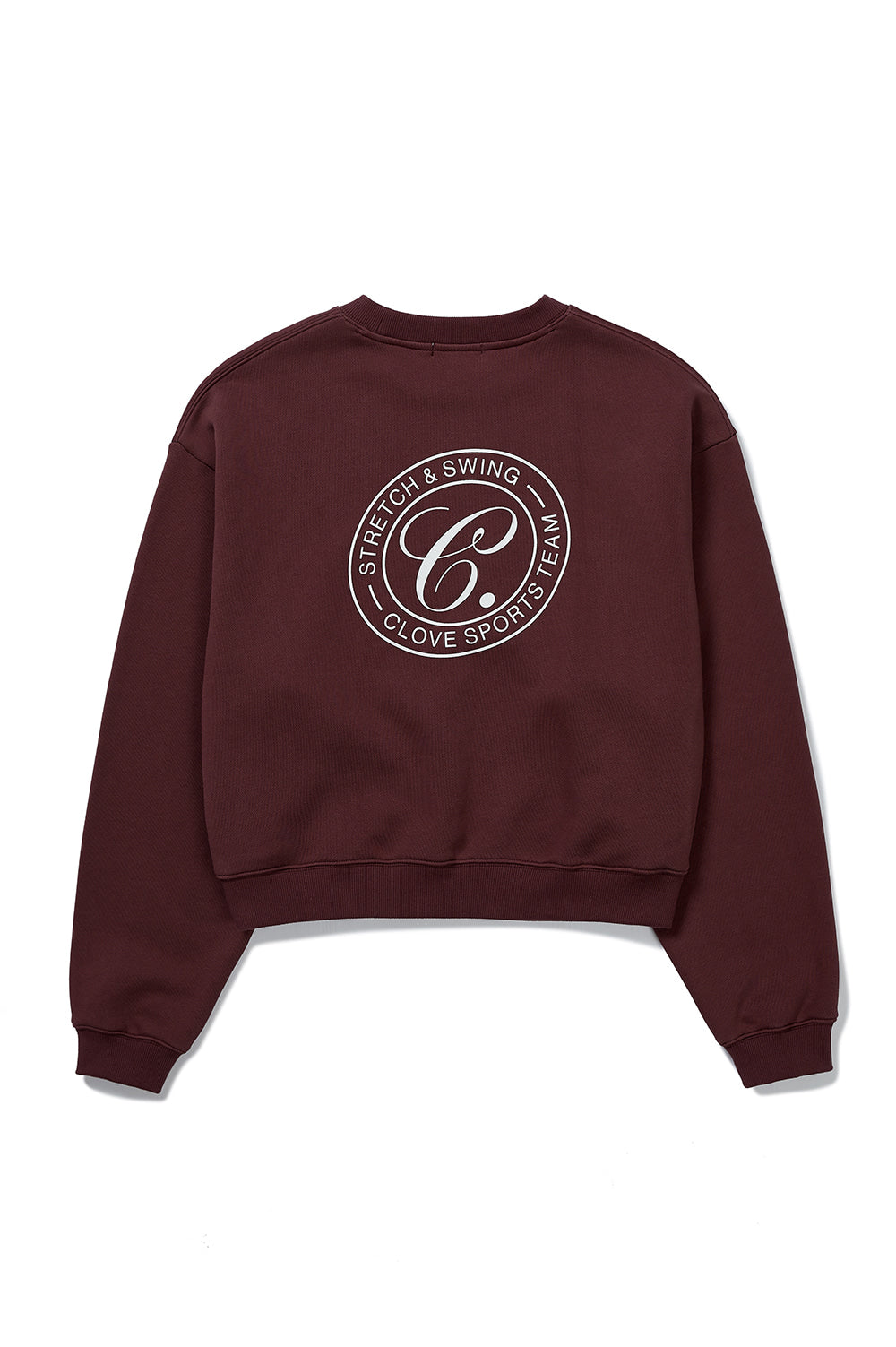 Logo Crop Sweatshirt - Burgundy