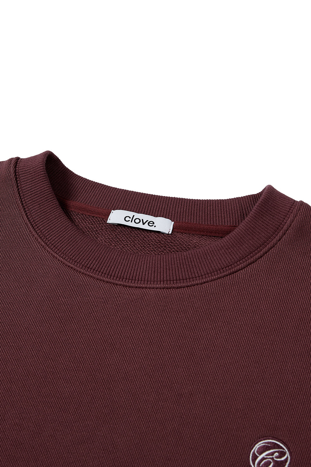 Logo Crop Sweatshirt - Burgundy