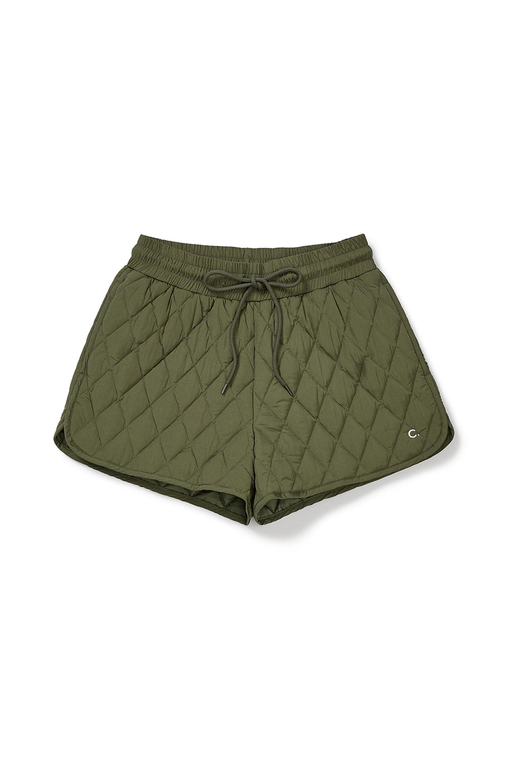 Logo Quilting Shorts - Khaki