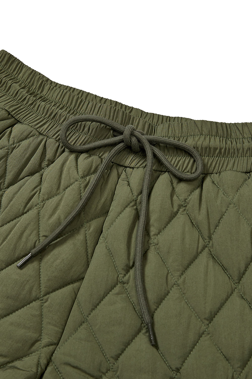 Logo Quilting Shorts - Khaki