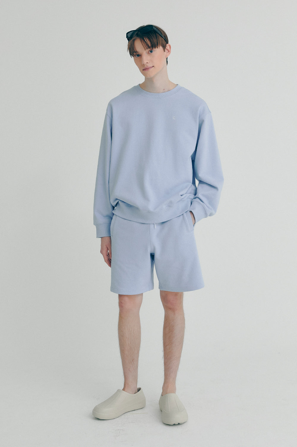 Active Sweatshirt Men - Sky Blue