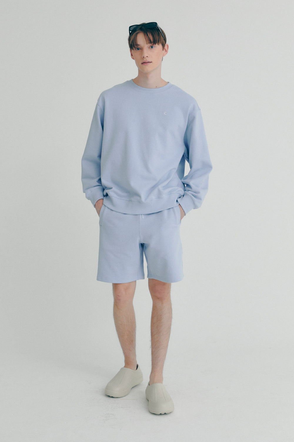 Active Sweatshirt Men - Sky Blue