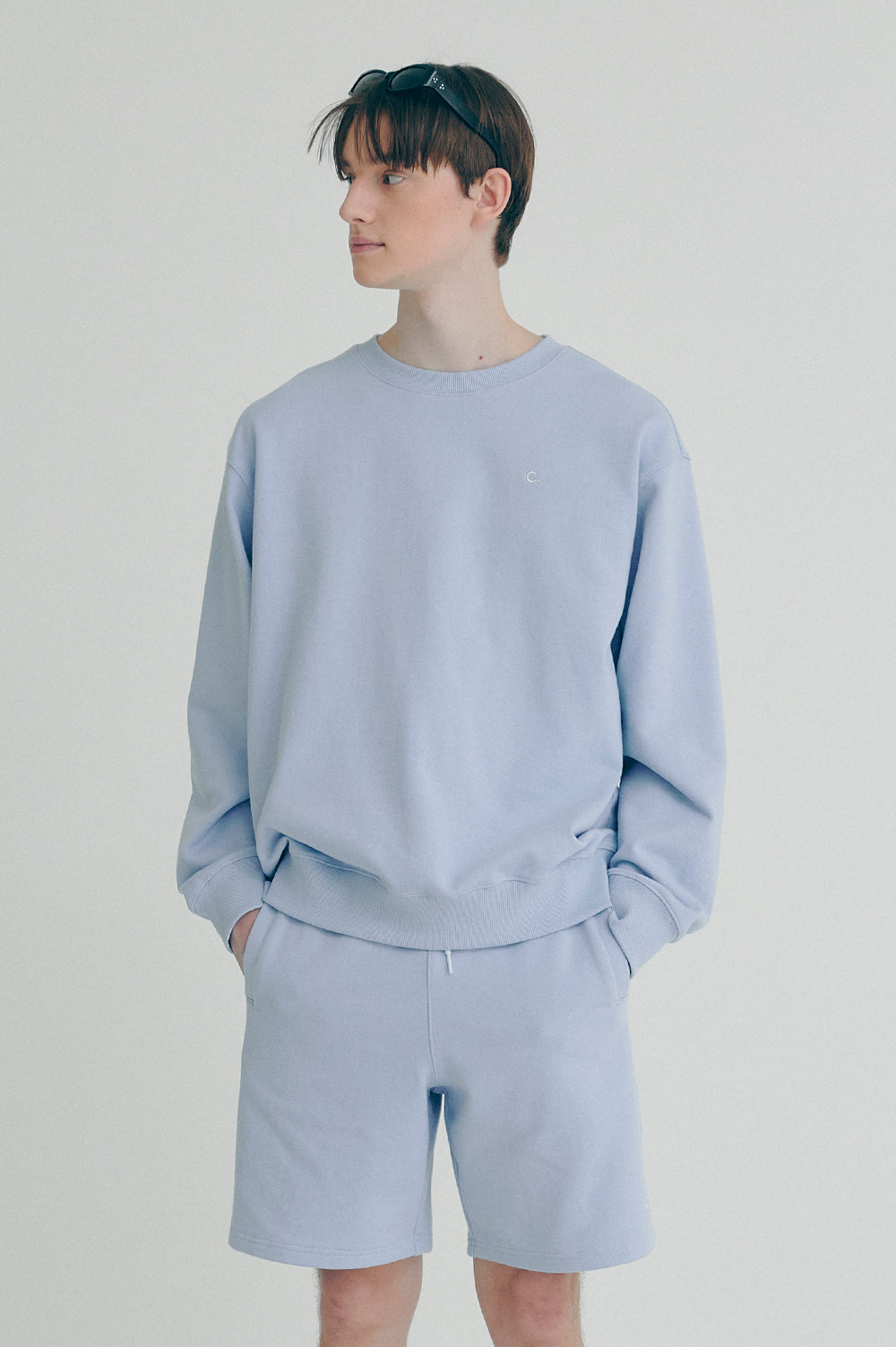 Active Sweatshirt Men - Sky Blue