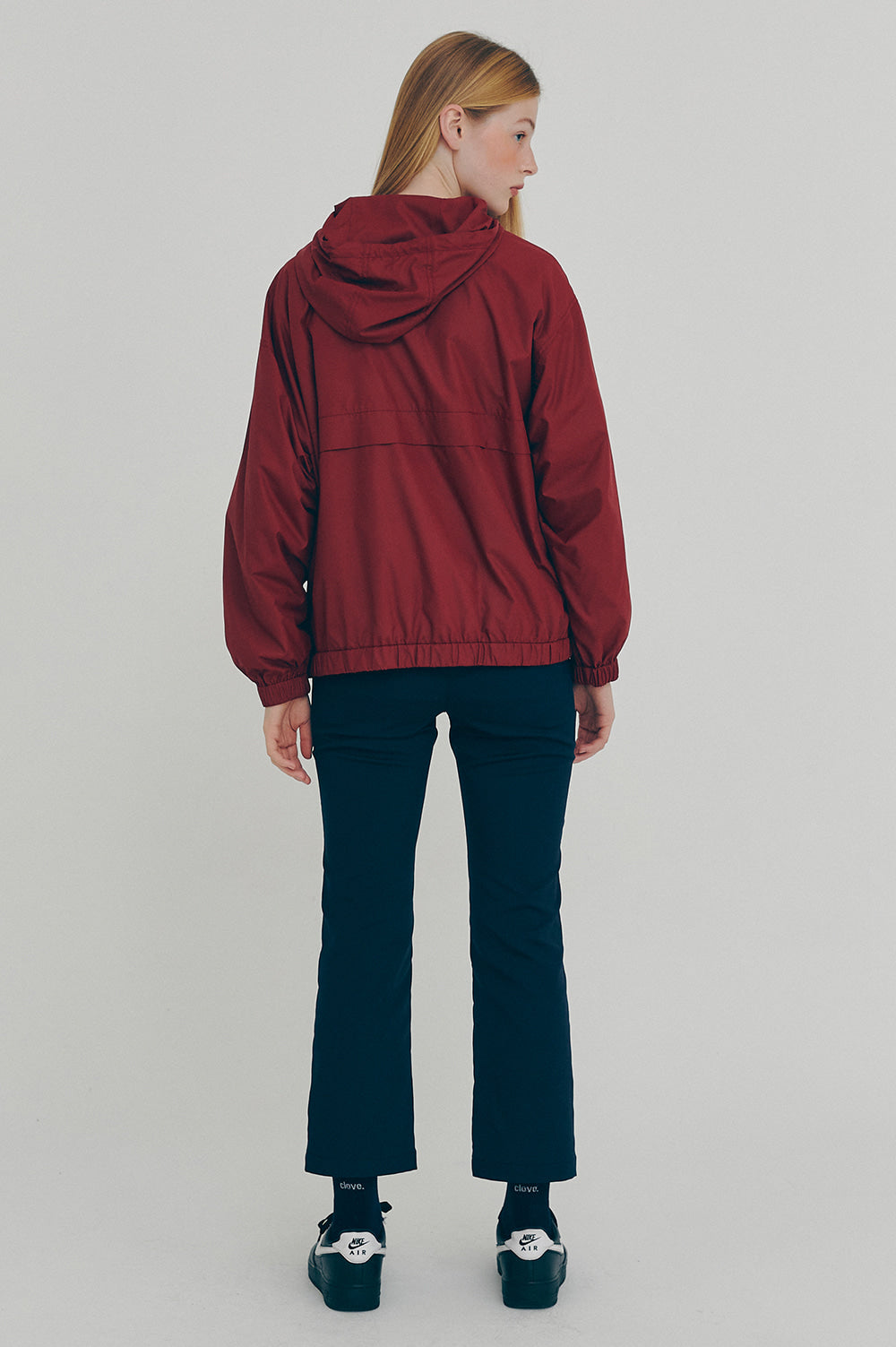 Hooded Windbreaker - Burgundy