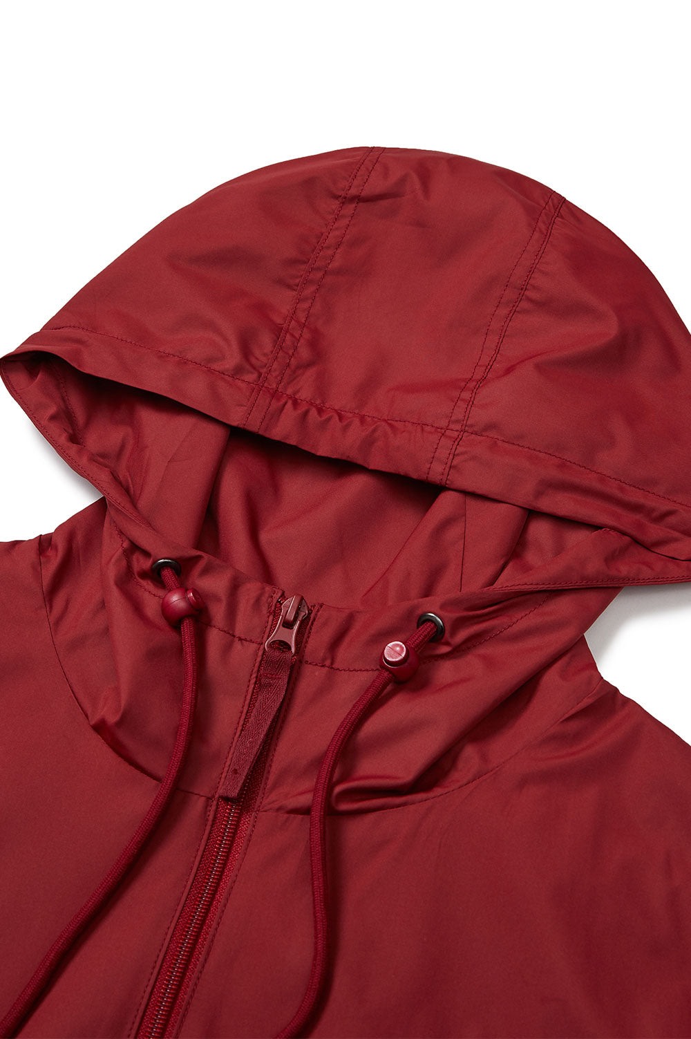 Hooded Windbreaker - Burgundy