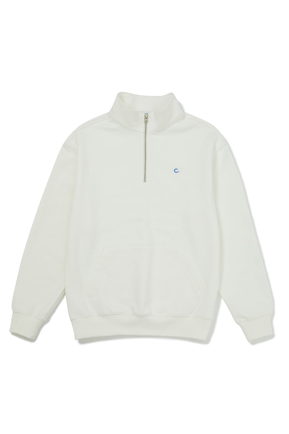 tandard Half-Zip Sweatshirt - White