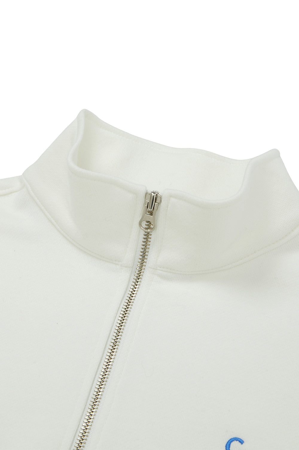 tandard Half-Zip Sweatshirt - White