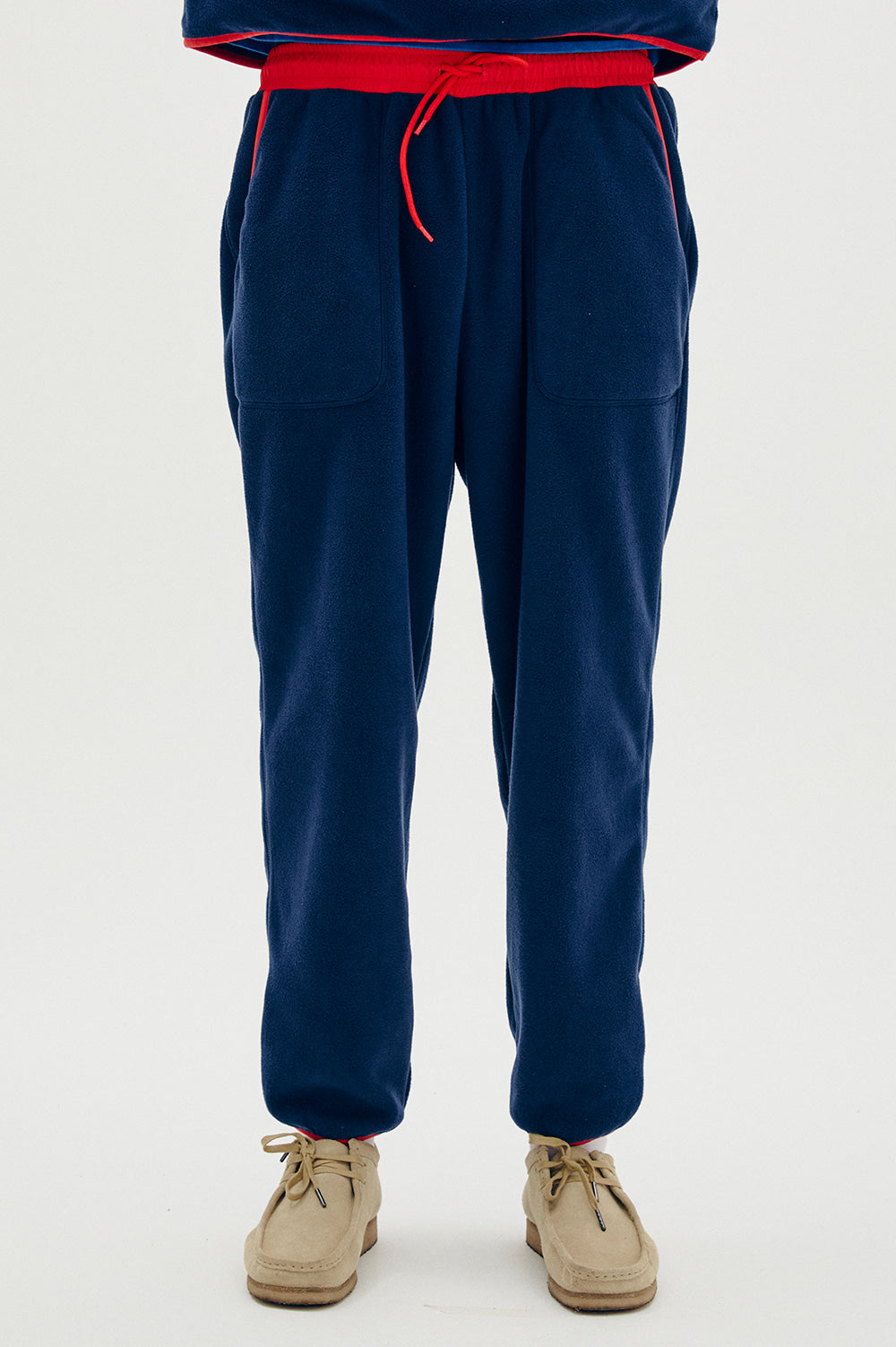 Colored Fleece Pants Men - Navy