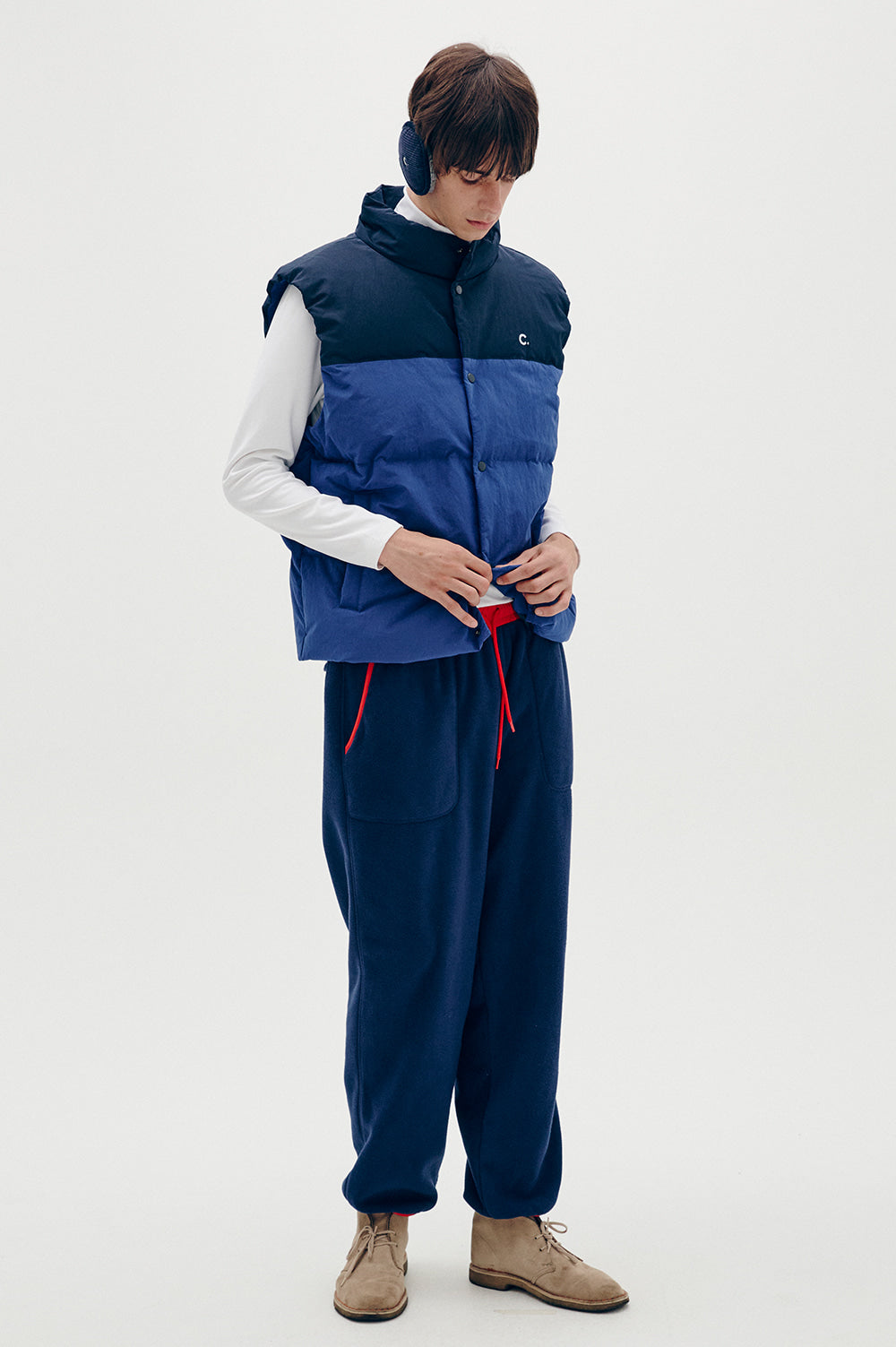 Colored Fleece Pants Men - Navy