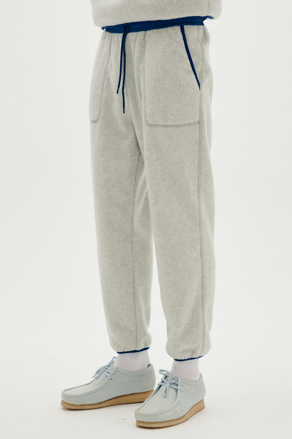 Colored Fleece Pants Men - Light Gray