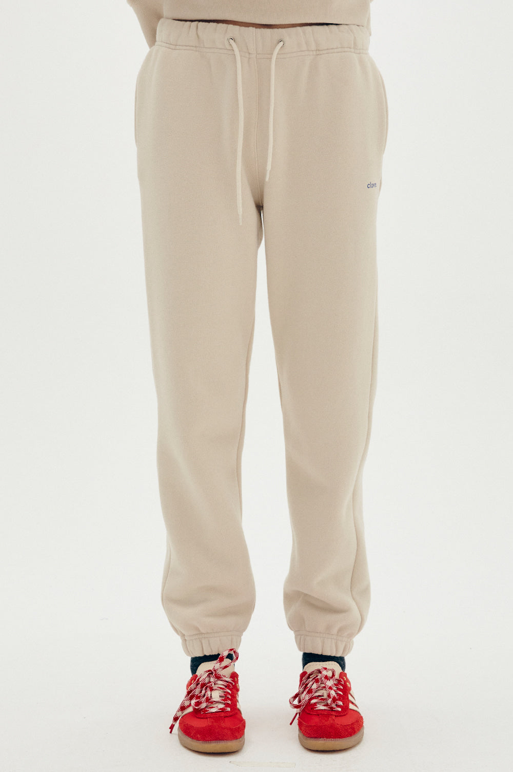 Logo Fleece-Lined Pants Women - Beige