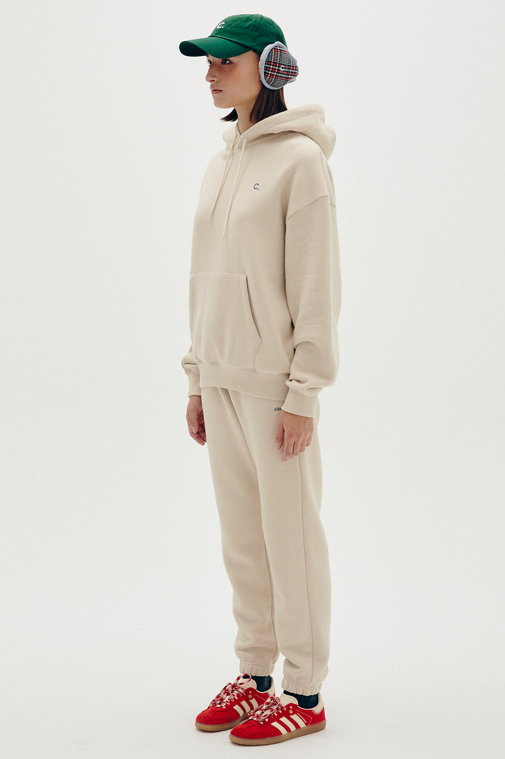 Logo Fleece-Lined Pants Women - Beige