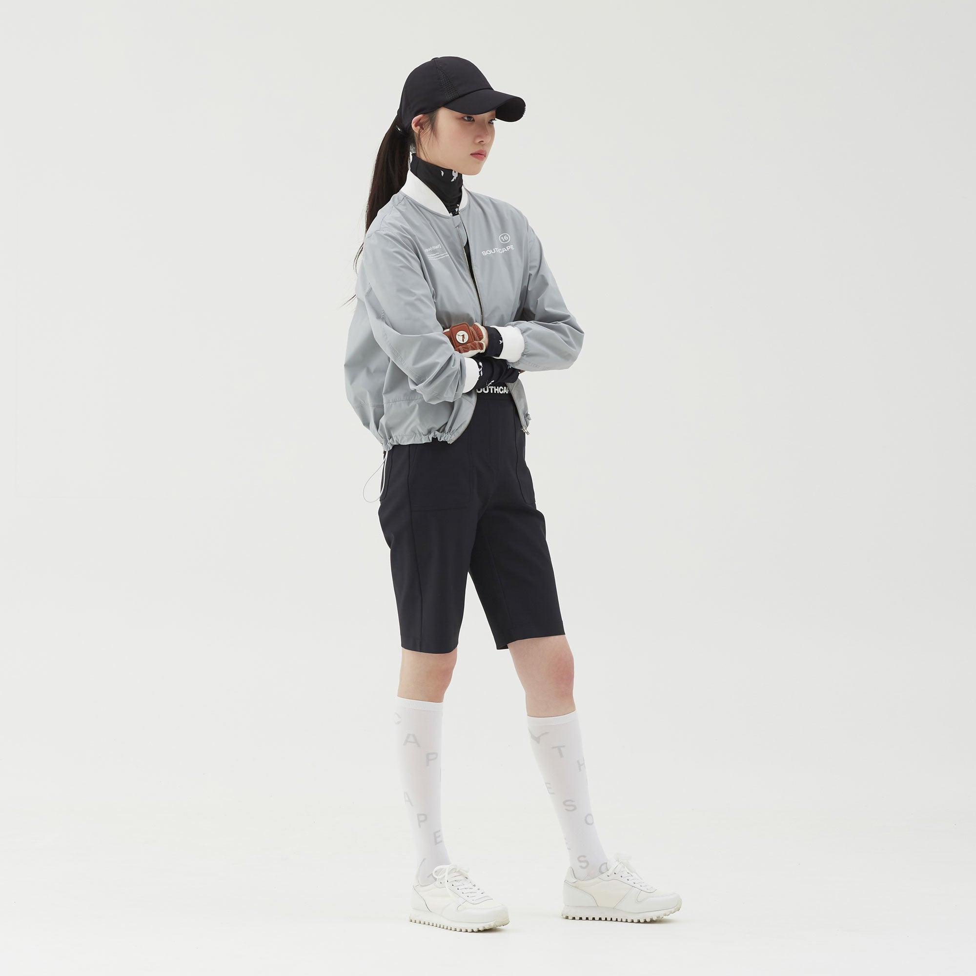 Women's Logo Single Layer Blouson - Light Gray