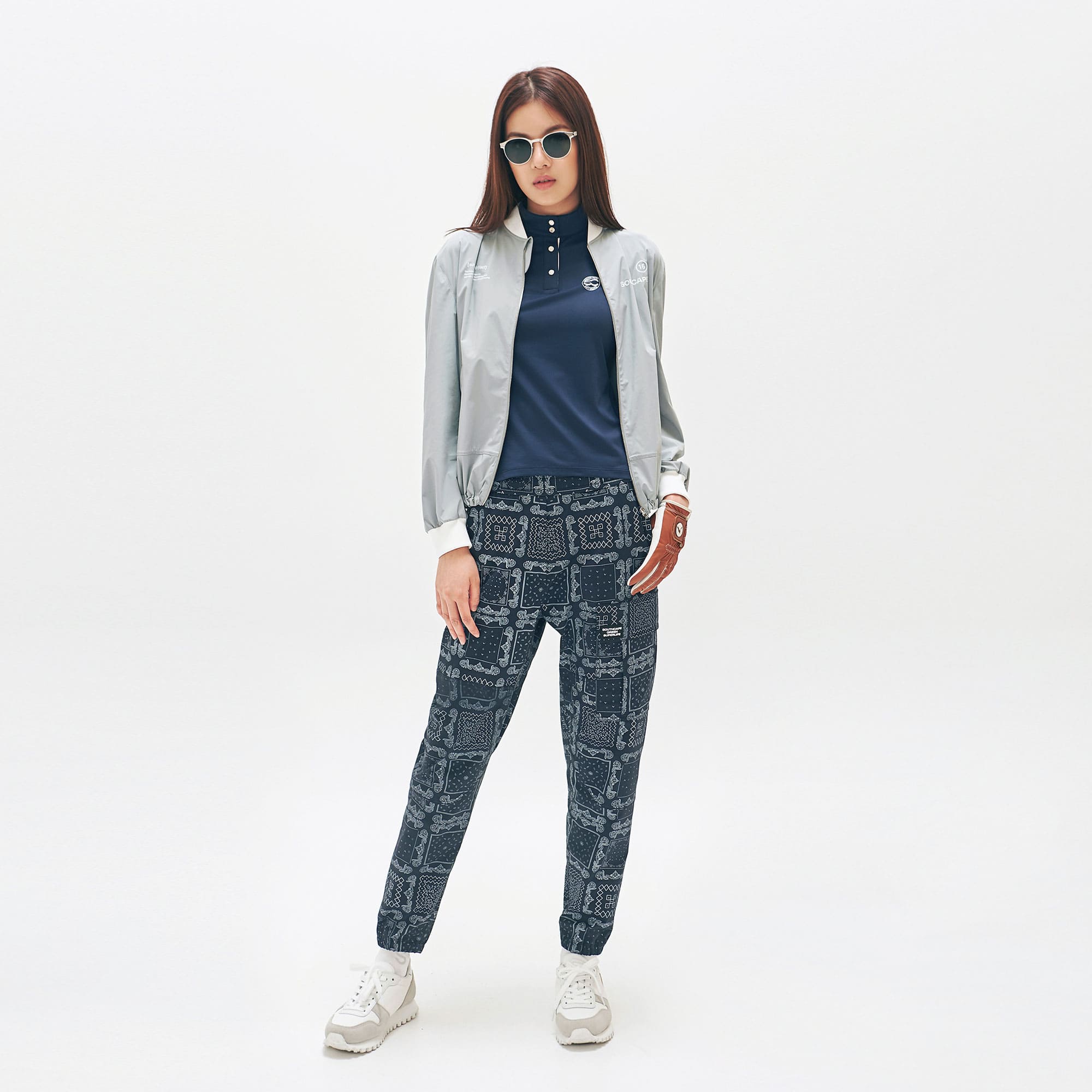 Women's Logo Single Layer Blouson - Light Gray