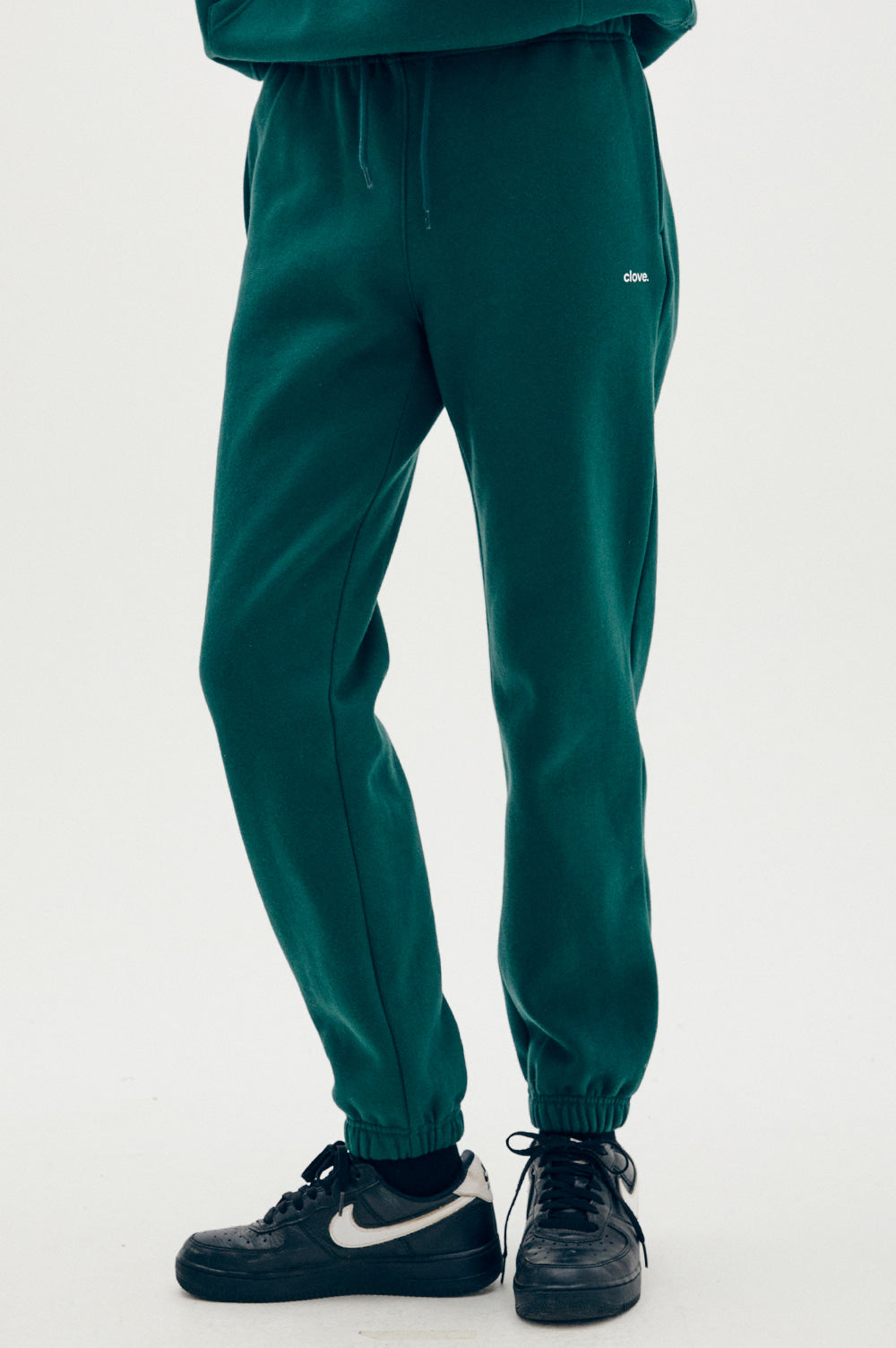 Logo Fleece-Lined Pants Women - Dark Green