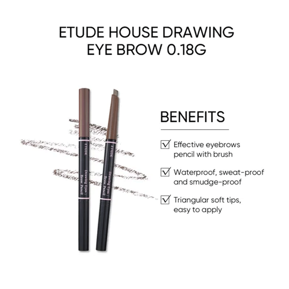 ETUDE HOUSE Drawing Eyes Brow Pencil 0.18g (3 colors) - DODOSKIN