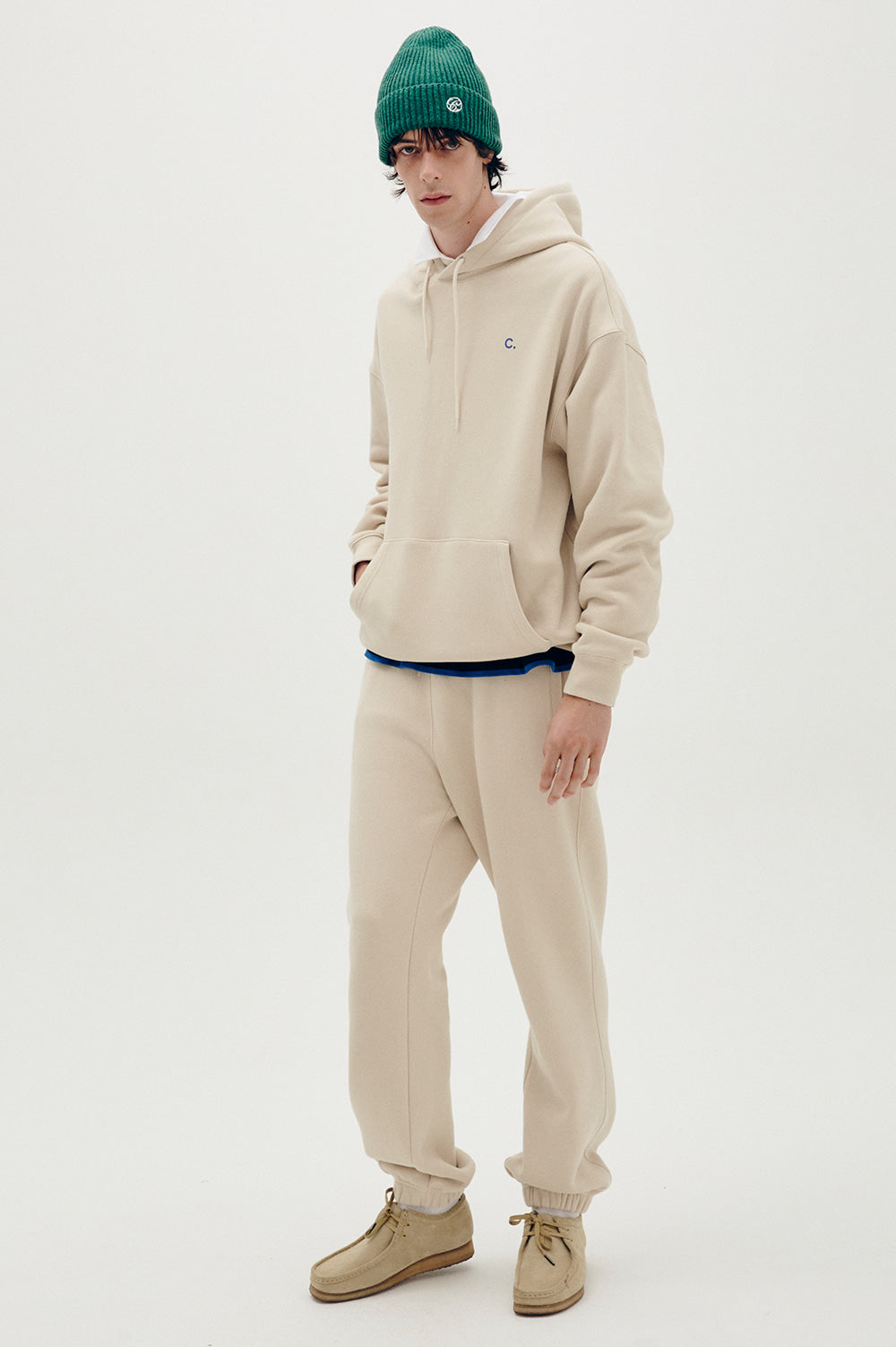 Logo Fleece-Lined Pants Men - Beige