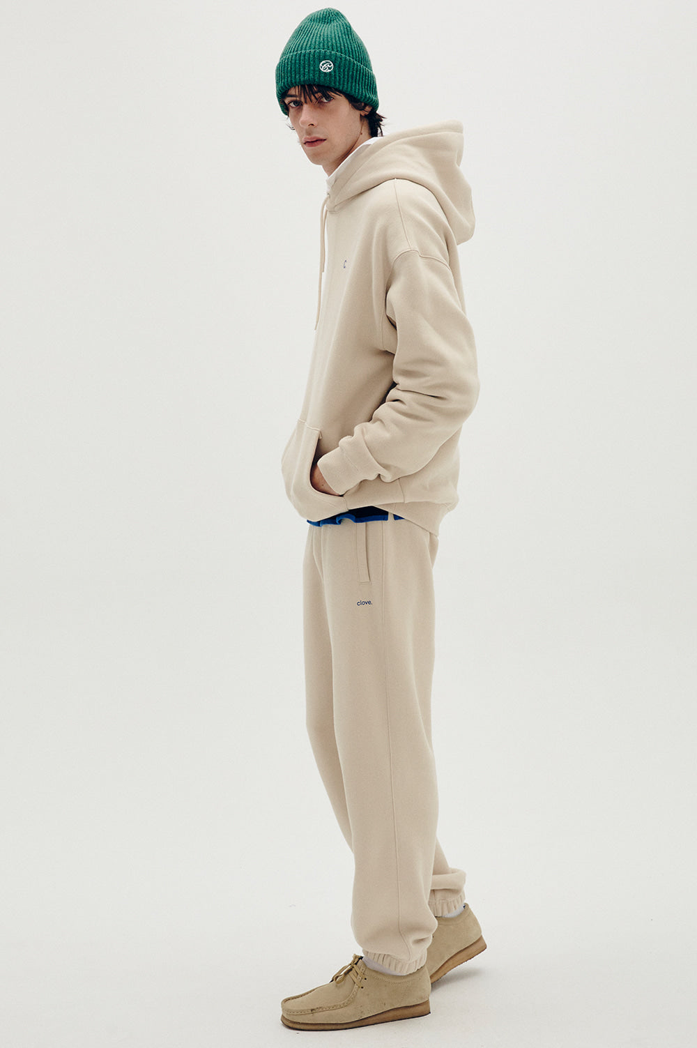 Logo Fleece-Lined Pants Men - Beige