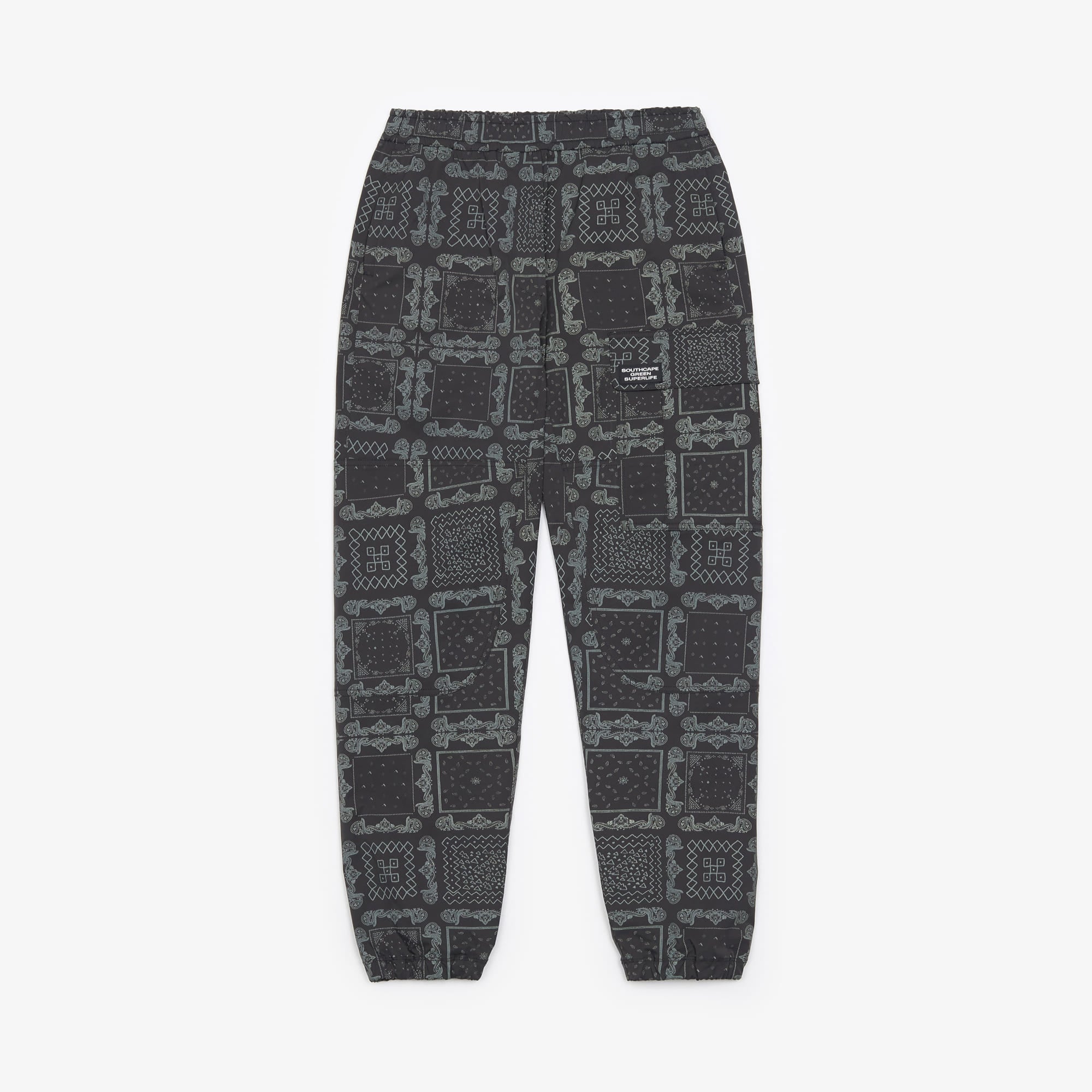 Women's Bandana Print Track Pants - Brown