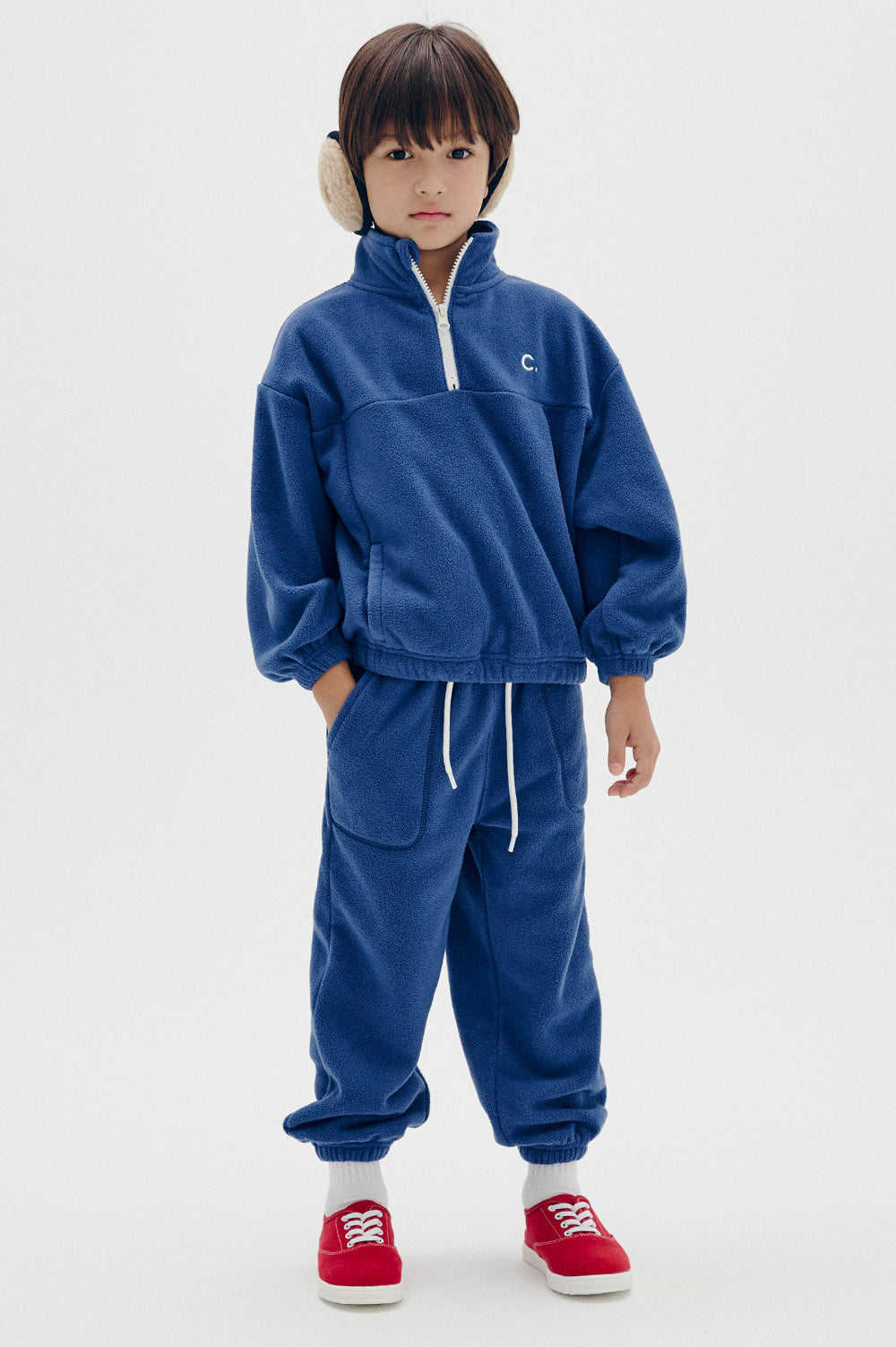 Logo Fleece Pants Kids - Blue