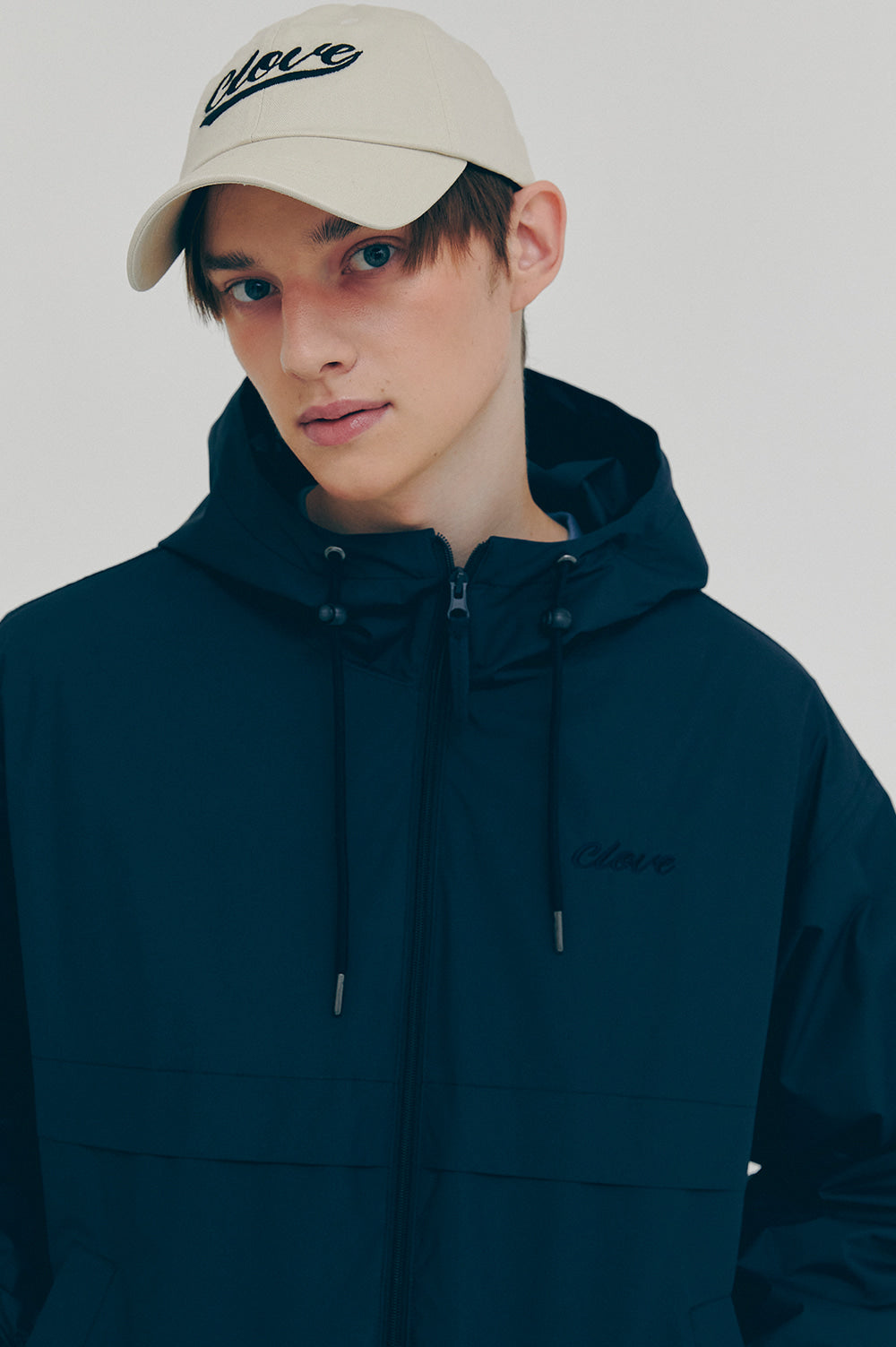 Hooded Windbreaker - Navy