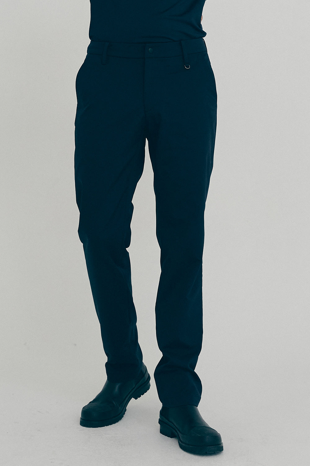 Straight Fit Stretch Pants Men - Navy