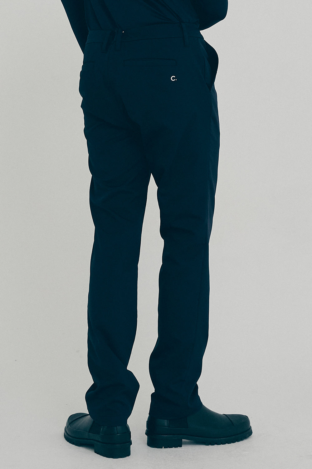 Straight Fit Stretch Pants Men - Navy