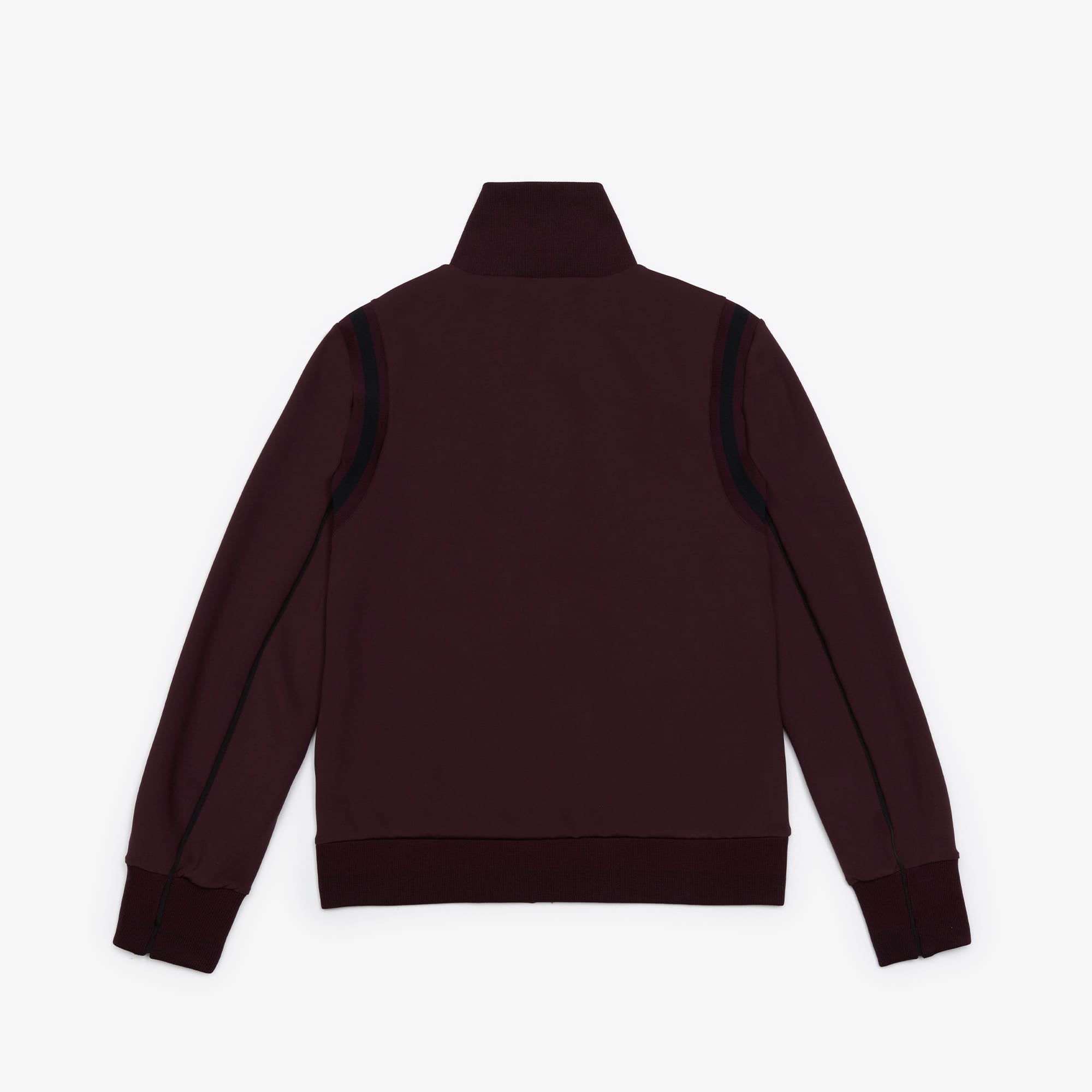 Men's High Neck Zip-up Outer - Burgundy