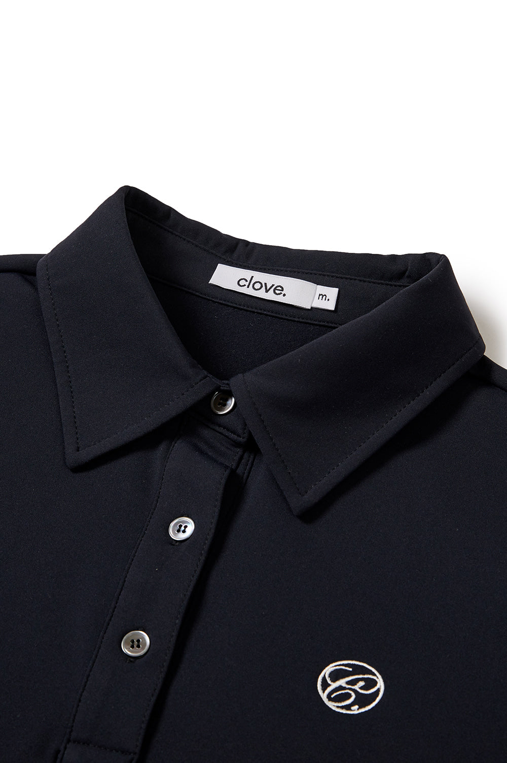 Long-Sleeve Polo Shirt - Black