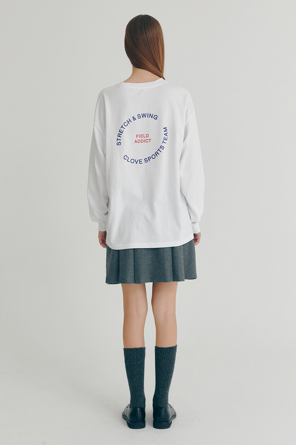 Lettering Long-Sleeve T-Shirt - White